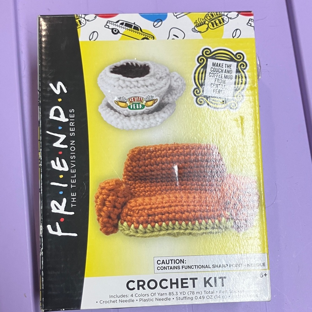 Friends Crochet Kit with Orange and White Yarn